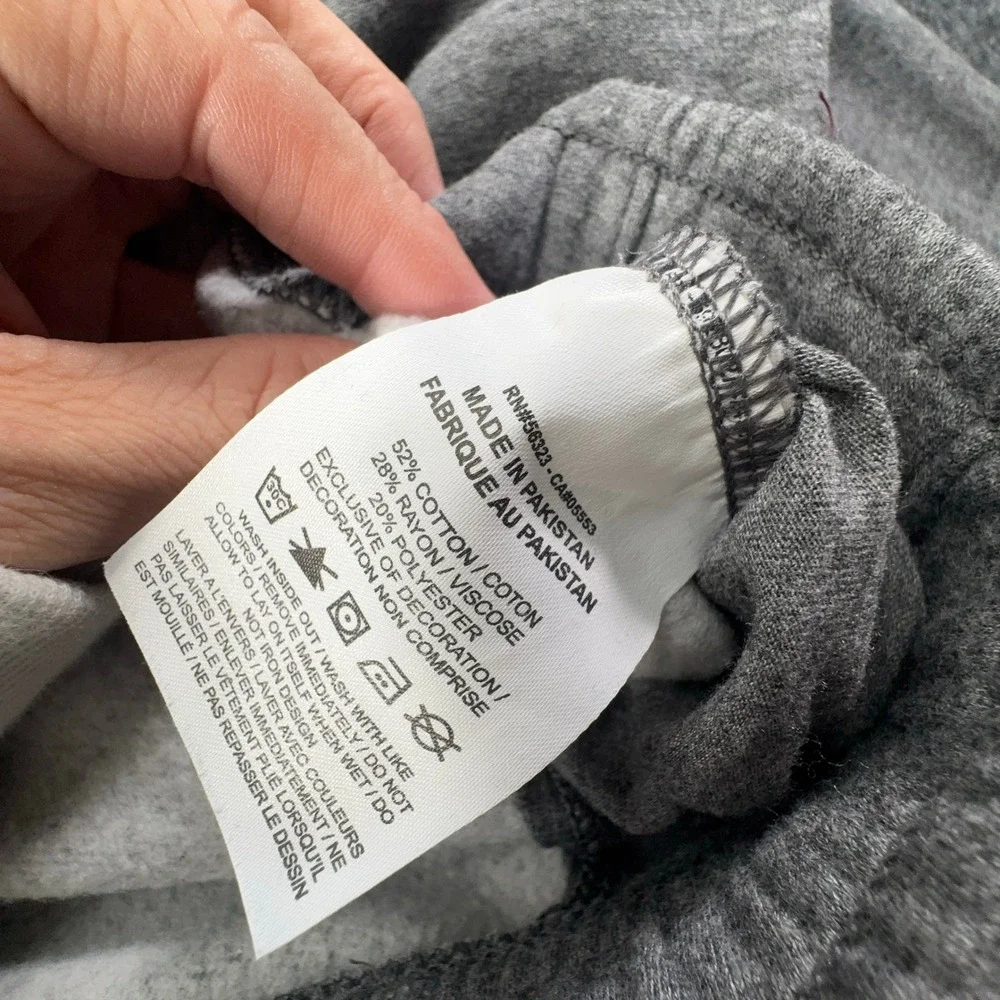 Nike Mens Sportswear Club Fleece Sweatpants Gray Open Hem XL EUC